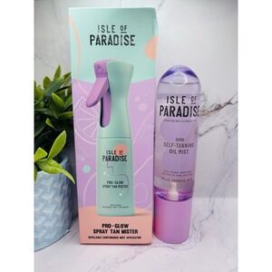 Isle of Paradise Dark Self‎ Tanning Oil Most & Spray Tan Mister Set New